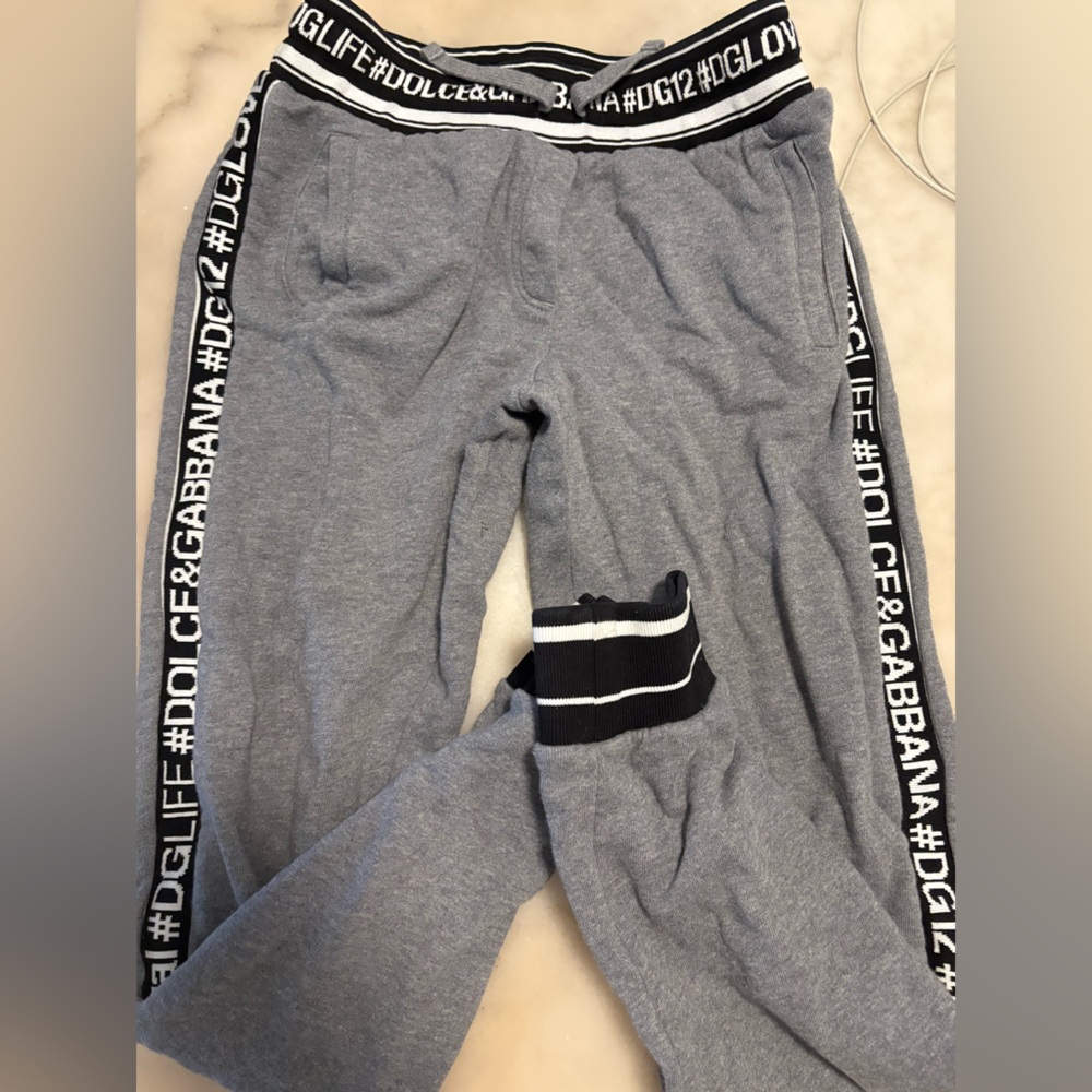 Dolce & Gabbana Black and White Striped Waistband